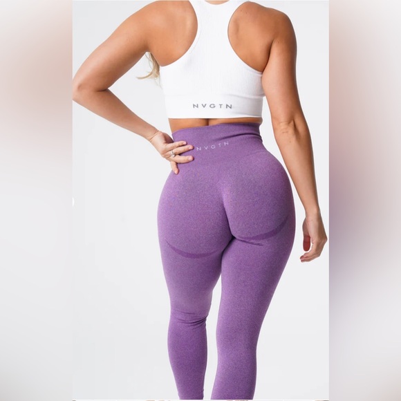 NVGTN Violet Contour Seamless Leggings - Picture 3 of 5